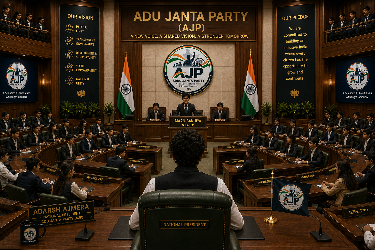 AJP Virtual Parliament — fictional sample image